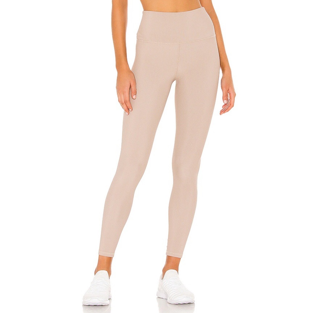 Beach Riot Ribbed Ayla High Rise Leggings Tan